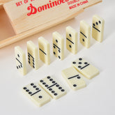 Dominoes Wooden Box Suit Game Puzzle